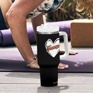 Vintage Tennessee Tumbler With Handle Heart Graphic TN Orange US State TS10 Print Your Wear