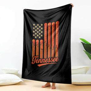 Vintage Tennessee Throw Blanket Orange Dripping Flag Vintage State Pride Sports Fan Patriotic TS10 Print Your Wear