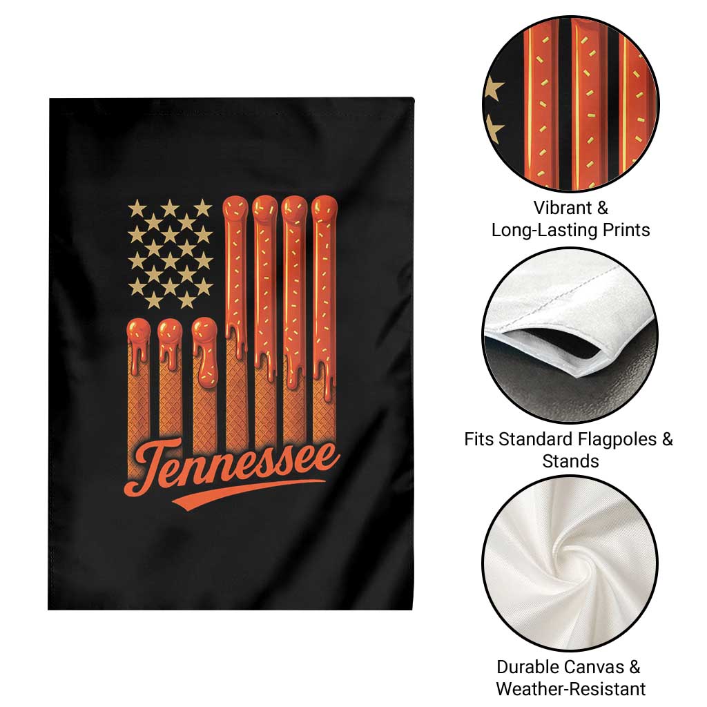Vintage Tennessee Garden Flag Orange Dripping Flag Vintage State Pride Sports Fan Patriotic TS10 Print Your Wear