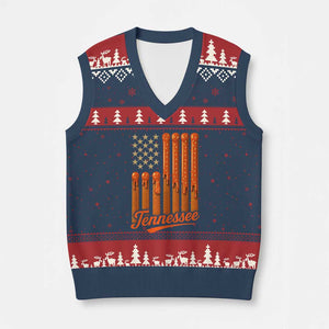 Vintage Tennessee V-Neck Knit Sweater Vest Orange Dripping Flag Vintage State Pride Sports Fan Patriotic TS10 Navy Red Print Your Wear