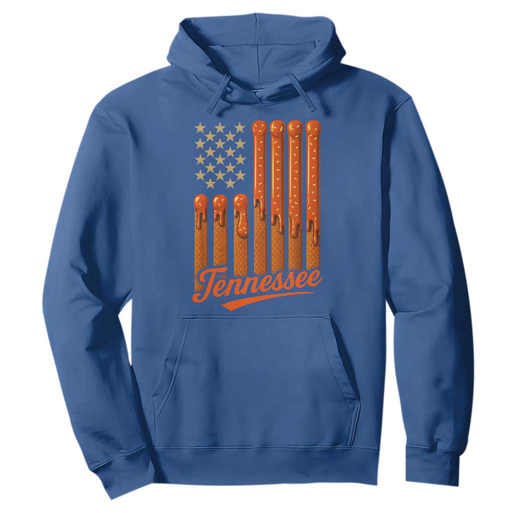 Vintage Tennessee Hoodie Orange Dripping Flag Vintage State Pride Sports Fan Patriotic TS10 Royal Blue Print Your Wear