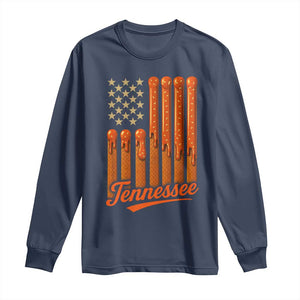 Vintage Tennessee Long Sleeve Shirt Orange Dripping Flag Vintage State Pride Sports Fan Patriotic TS10 Navy Print Your Wear