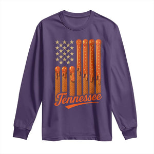 Vintage Tennessee Long Sleeve Shirt Orange Dripping Flag Vintage State Pride Sports Fan Patriotic TS10 Purple Print Your Wear