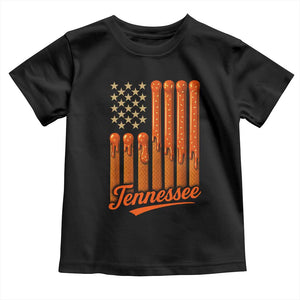 Vintage Tennessee Toddler T Shirt Orange Dripping Flag Vintage State Pride Sports Fan Patriotic TS10 Black Print Your Wear