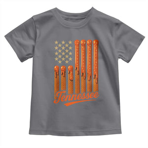 Vintage Tennessee Toddler T Shirt Orange Dripping Flag Vintage State Pride Sports Fan Patriotic TS10 Charcoal Print Your Wear