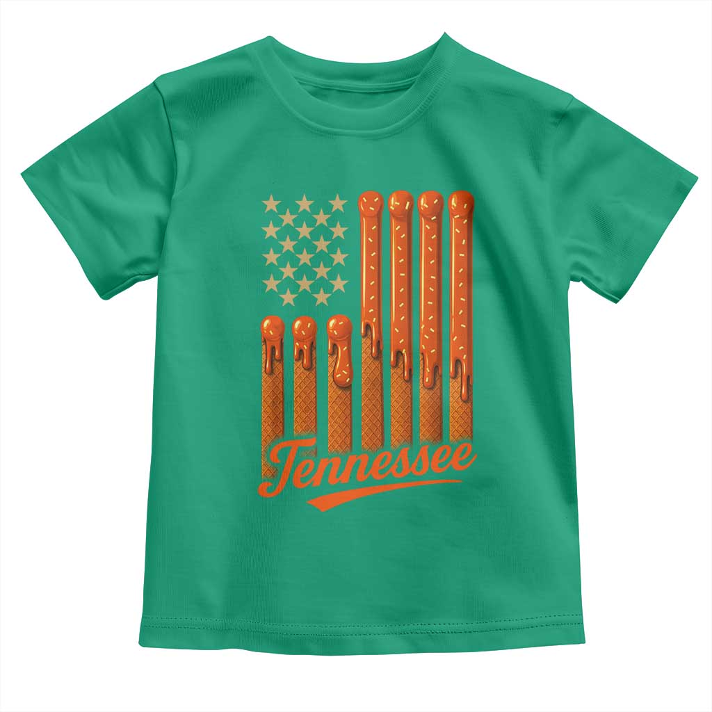 Vintage Tennessee Toddler T Shirt Orange Dripping Flag Vintage State Pride Sports Fan Patriotic TS10 Irish Green Print Your Wear