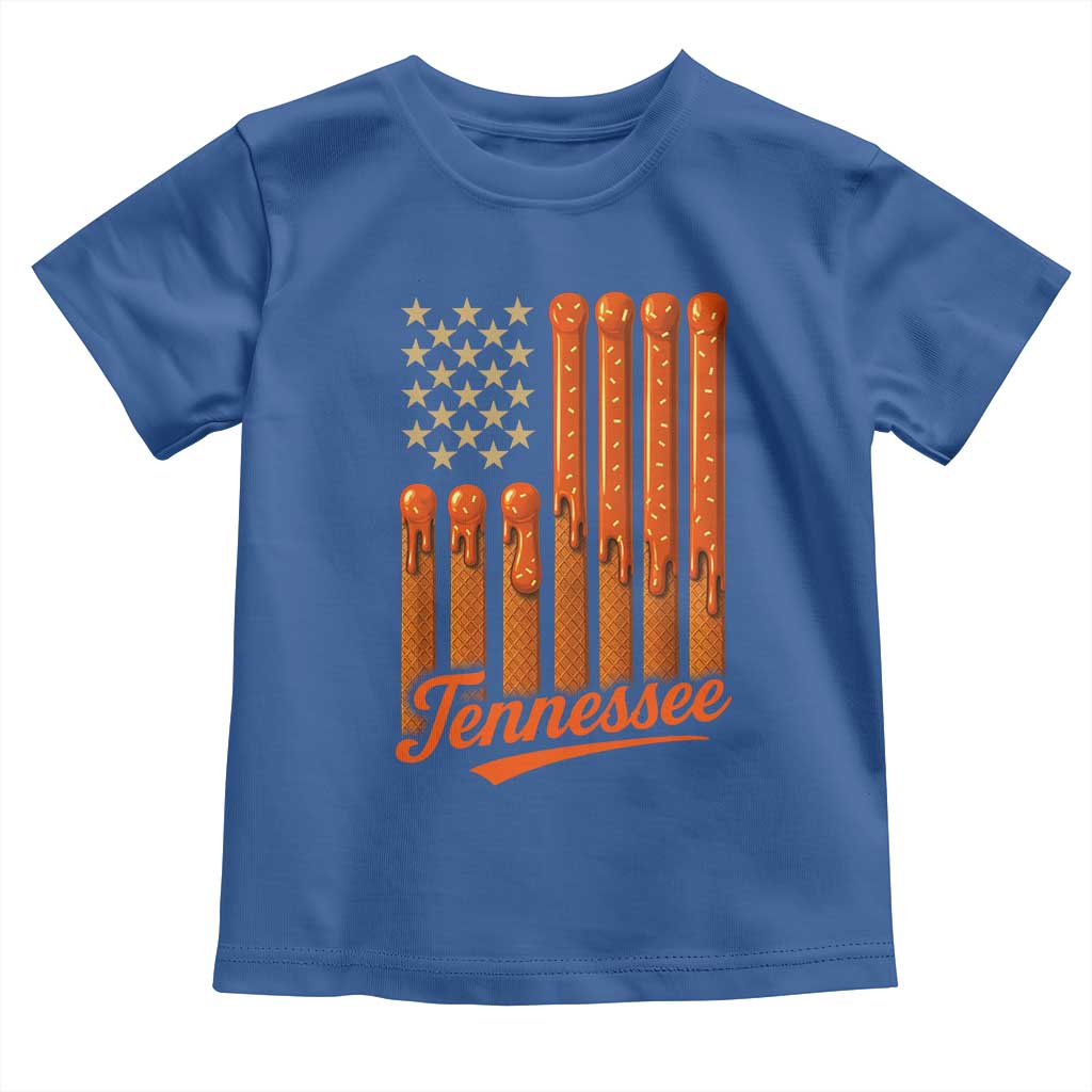 Vintage Tennessee Toddler T Shirt Orange Dripping Flag Vintage State Pride Sports Fan Patriotic TS10 Royal Blue Print Your Wear