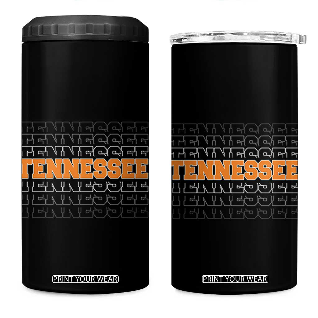 Vintage Tennessee 4 in 1 Can Cooler Tumbler Throwback Design Classic TN Orange US State TS10 One Size: 16 oz Black Print Your Wear