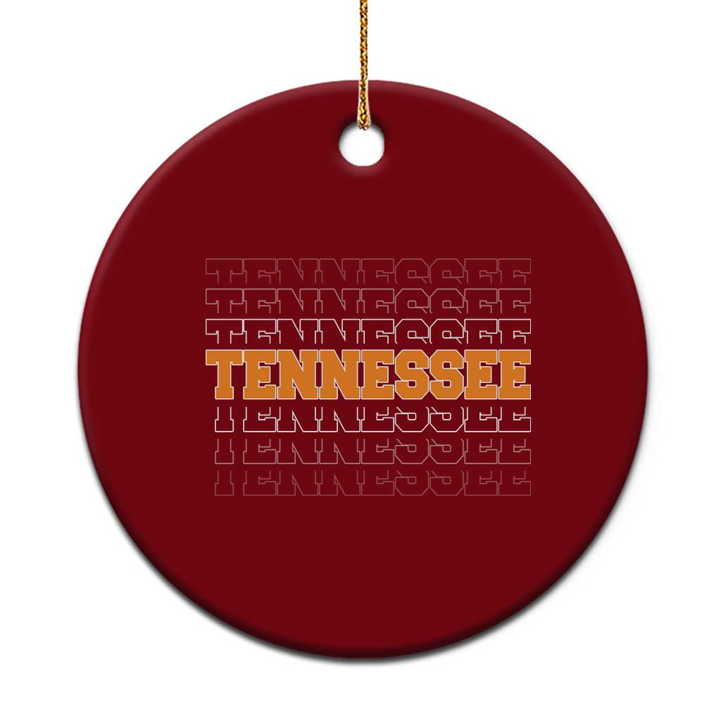 Vintage Tennessee Ceramic Ornament Throwback Design Classic TN Orange US State TS10 1pc Red Print Your Wear