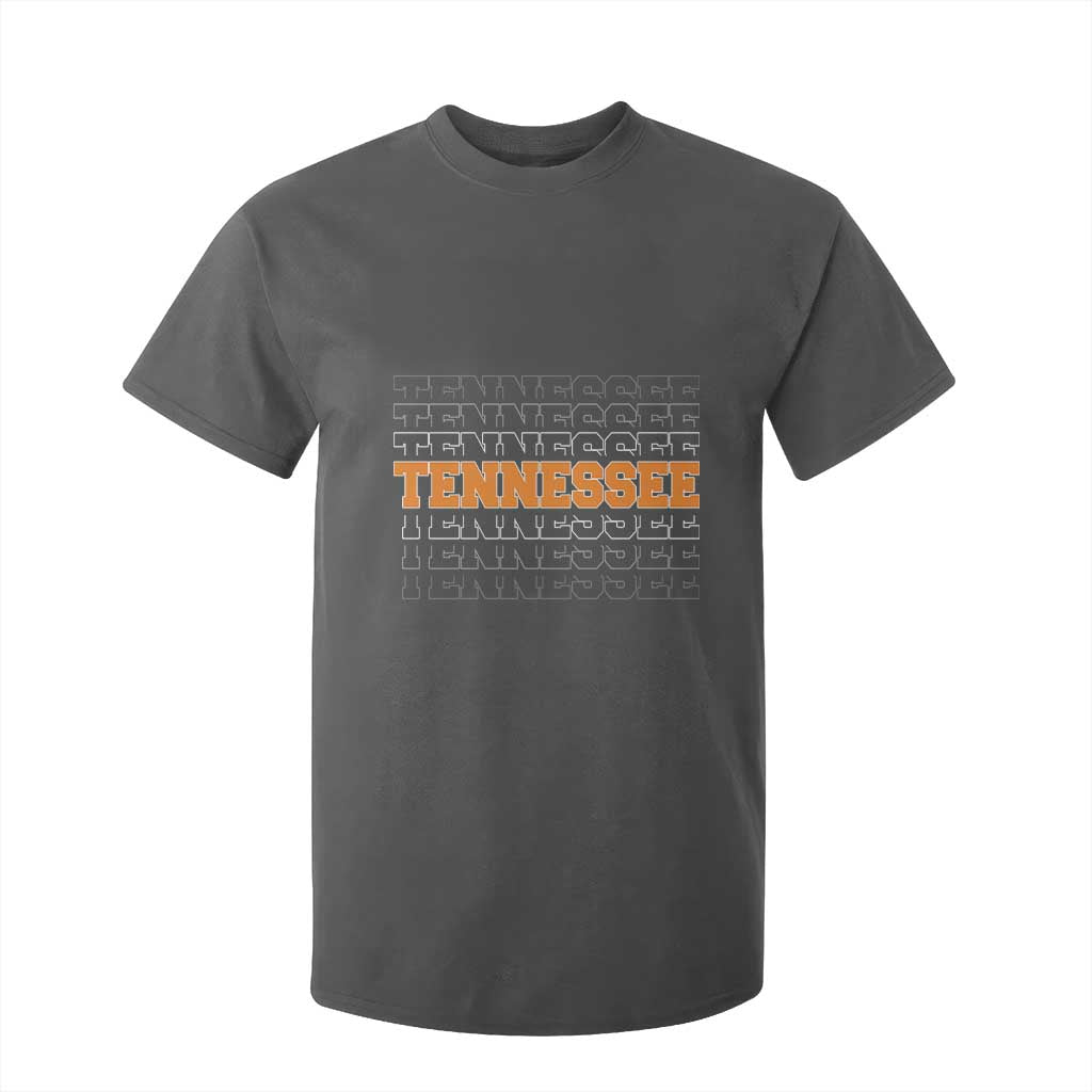 Vintage Tennessee T Shirt For Kid Throwback Design Classic TN Orange US State TS10 Dark Heather Print Your Wear