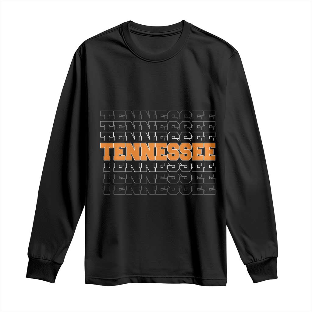 Vintage Tennessee Long Sleeve Shirt Throwback Design Classic TN Orange US State TS10 Black Print Your Wear