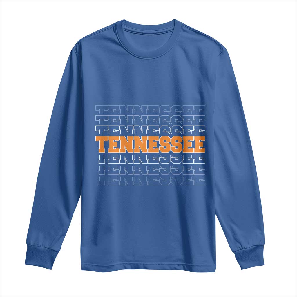 Vintage Tennessee Long Sleeve Shirt Throwback Design Classic TN Orange US State TS10 Royal Blue Print Your Wear