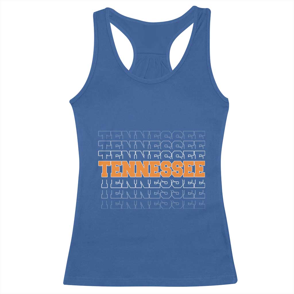 Vintage Tennessee Racerback Tank Top Throwback Design Classic TN Orange US State TS10 Royal Blue Print Your Wear
