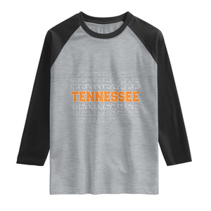 Vintage Tennessee Raglan Shirt Throwback Design Classic TN Orange US State TS10 Heather Gray Black Print Your Wear