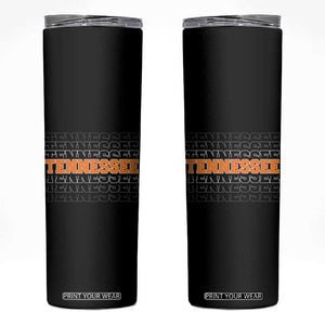 Vintage Tennessee Skinny Tumbler Throwback Design Classic TN Orange US State TS10 Black Print Your Wear