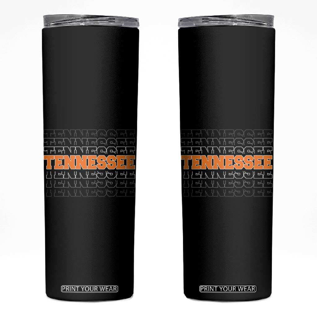 Vintage Tennessee Skinny Tumbler Throwback Design Classic TN Orange US State TS10 Black Print Your Wear