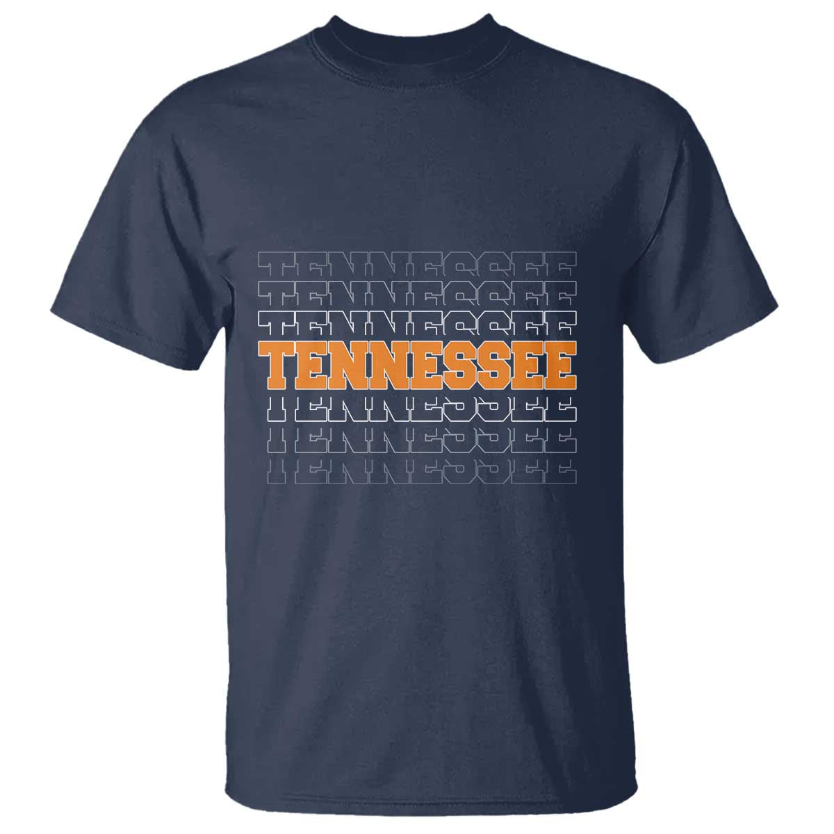 Vintage Tennessee T Shirt Throwback Design Classic TN Orange US State TS10 Navy Print Your Wear