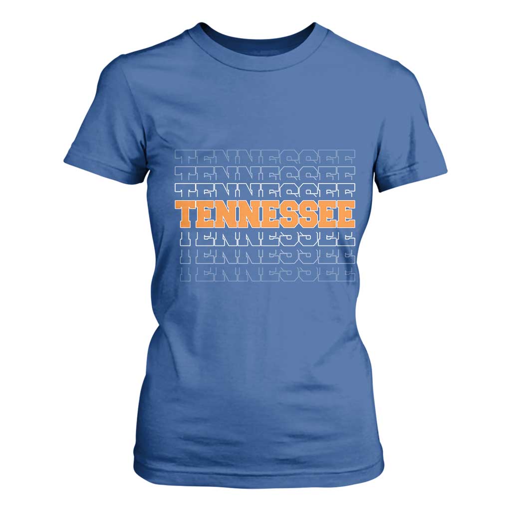 Vintage Tennessee T Shirt For Women Throwback Design Classic TN Orange US State TS10 Royal Blue Print Your Wear