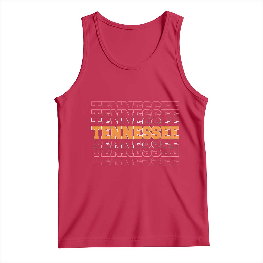 Vintage Tennessee Tank Top Throwback Design Classic TN Orange US State TS10 Red Print Your Wear