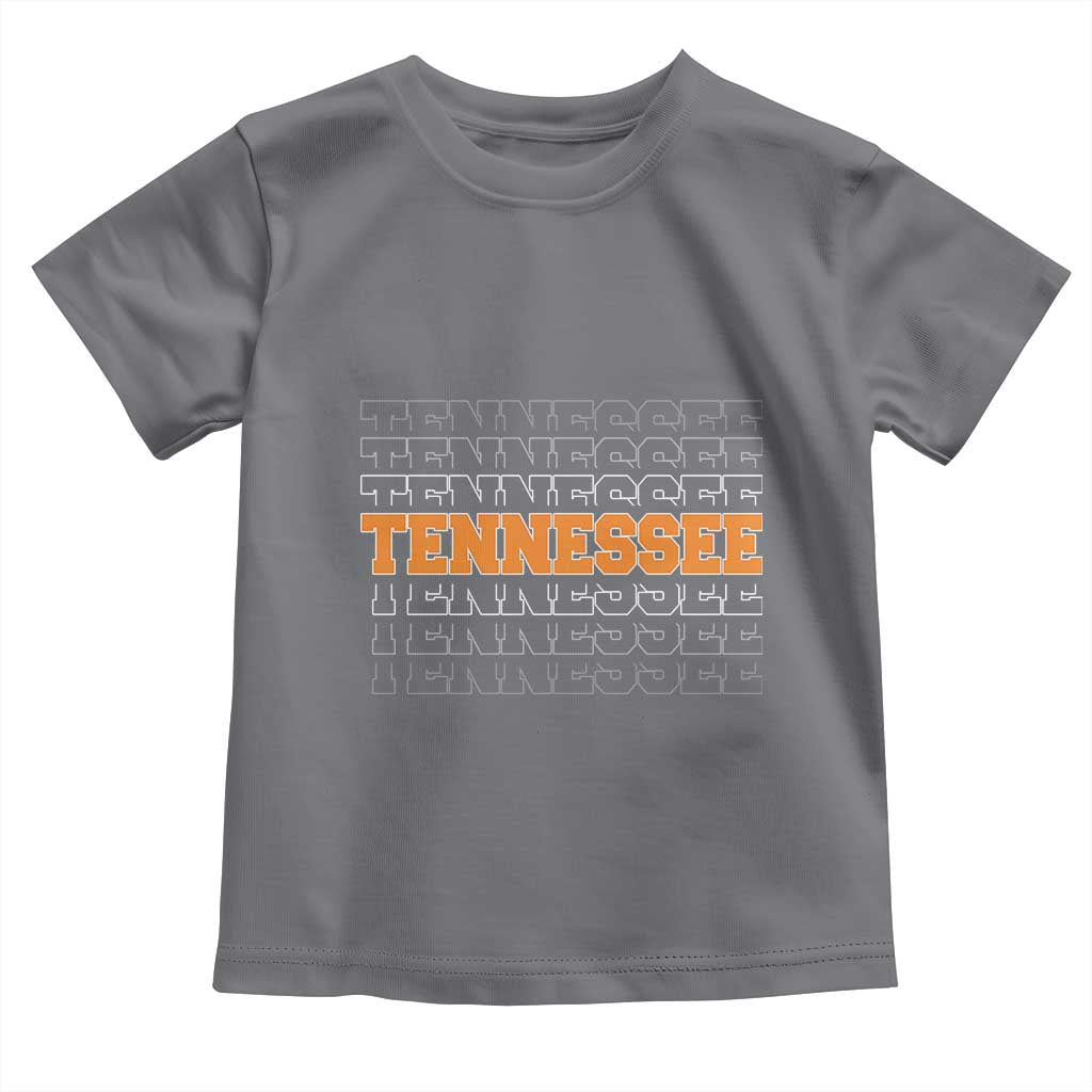 Vintage Tennessee Toddler T Shirt Throwback Design Classic TN Orange US State TS10 Charcoal Print Your Wear