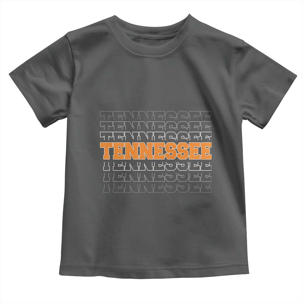 Vintage Tennessee Toddler T Shirt Throwback Design Classic TN Orange US State TS10 Dark Heather Print Your Wear