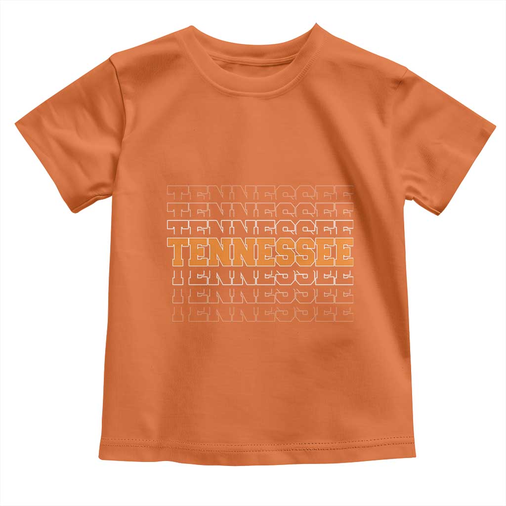 Vintage Tennessee Toddler T Shirt Throwback Design Classic TN Orange US State TS10 Orange Print Your Wear