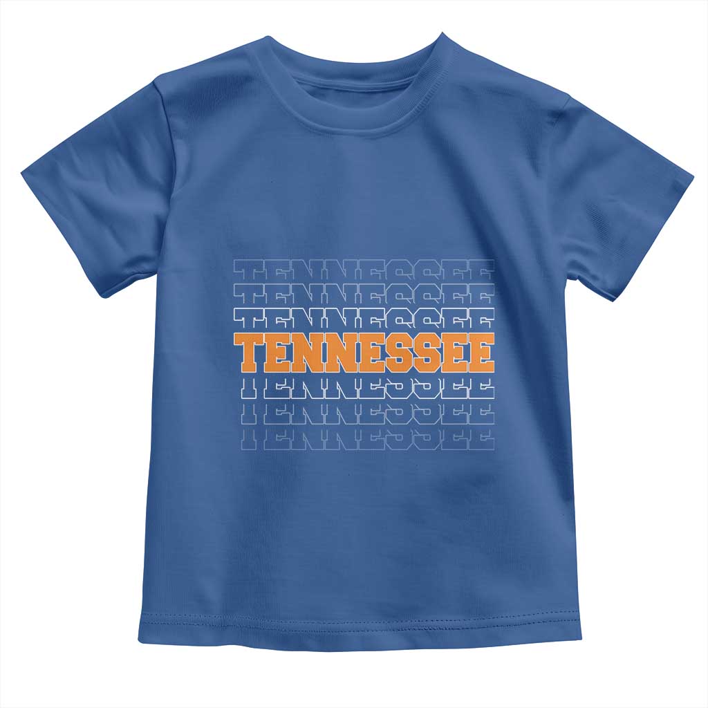 Vintage Tennessee Toddler T Shirt Throwback Design Classic TN Orange US State TS10 Royal Blue Print Your Wear