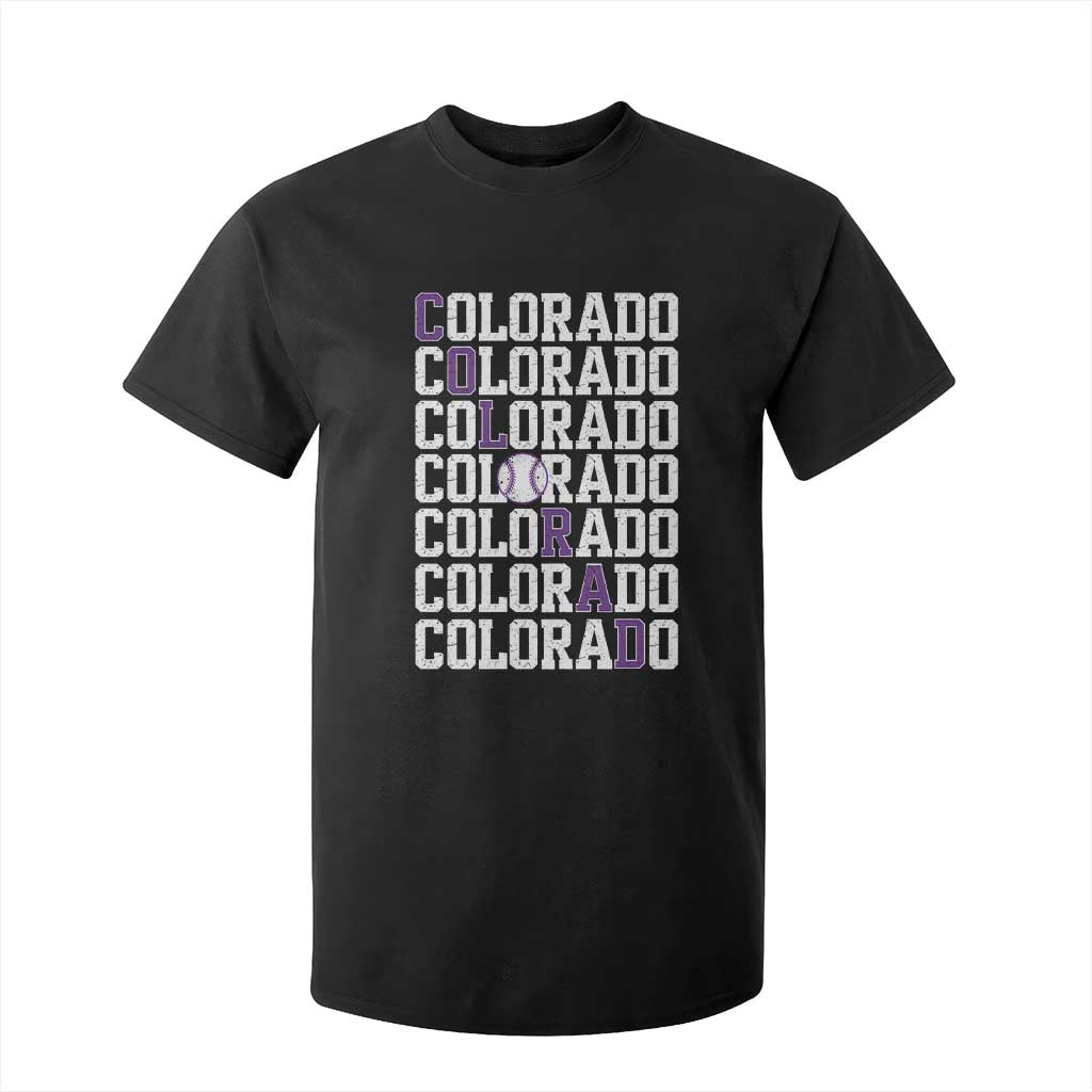 Vintage Colorado T Shirt For Kid Retro State Pride Sports Baseball Fan Graphic TS10 Black Print Your Wear