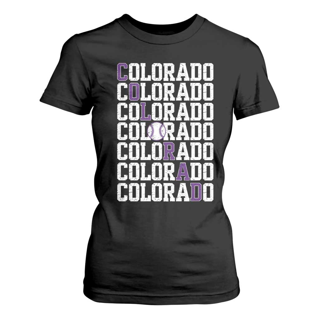 Vintage Colorado T Shirt For Women Retro State Pride Sports Baseball Fan Graphic TS10 Black Print Your Wear