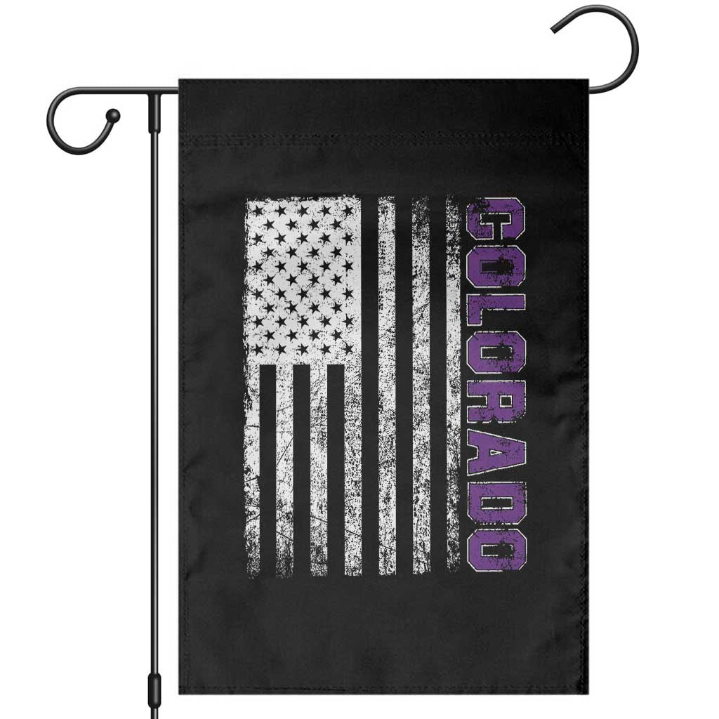 Vintage Colorado Garden Flag Retro Vintage Rocky Mountains USA Flag Patriotic US State TS10 Black Print Your Wear