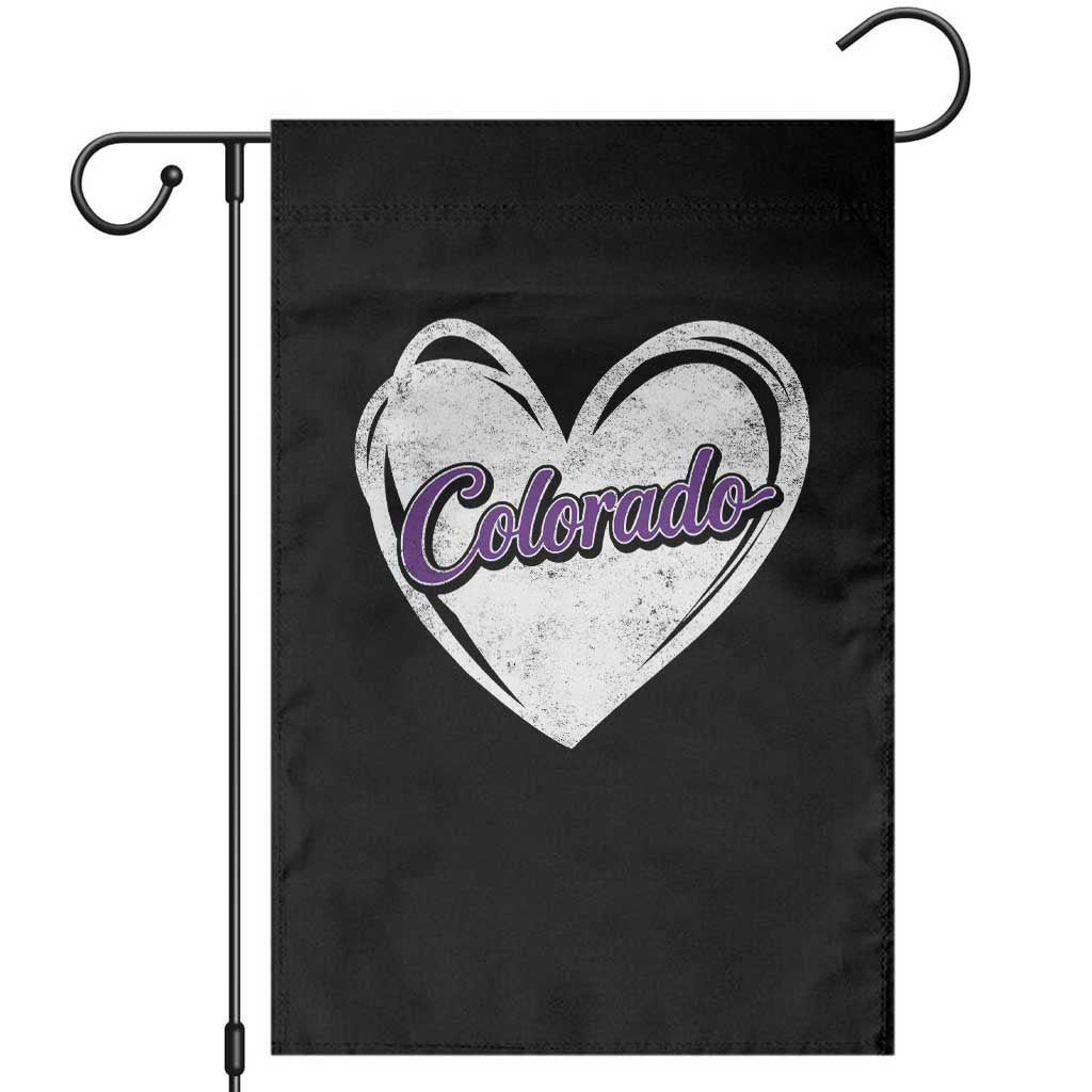 Vintage Colorado Garden Flag Purple Heart Vintage Script State Pride Retro Sports Fan TS10 Black Print Your Wear