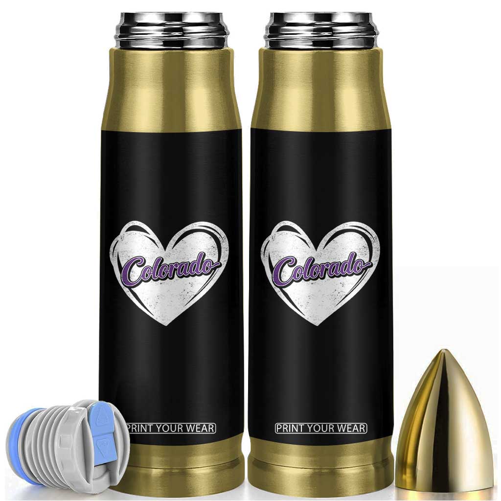 Vintage Colorado Bullet Tumbler Purple Heart Vintage Script State Pride Retro Sports Fan TS10 Black Print Your Wear