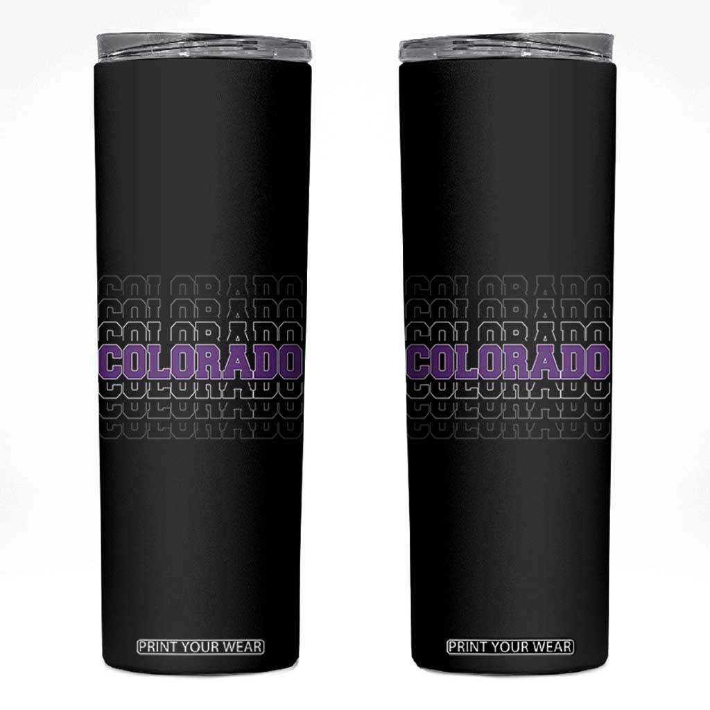 Vintage Colorado Skinny Tumbler Retro State Pride Sports Fan Graphic TS10 Black Print Your Wear