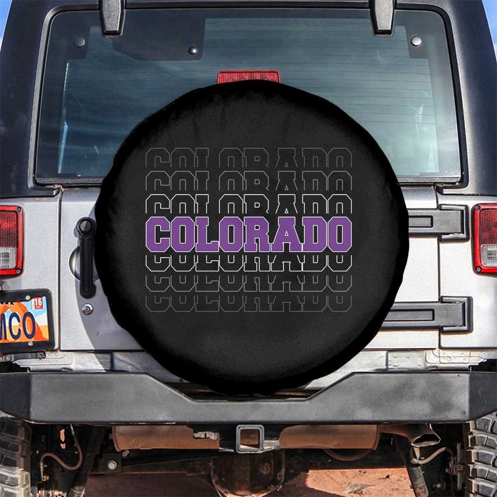 Vintage Colorado Spare Tire Cover Retro State Pride Sports Fan Graphic TS10 No hole Black Print Your Wear