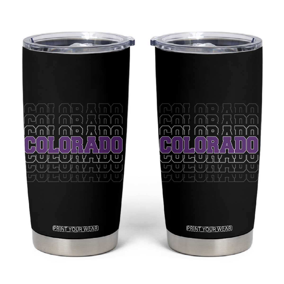 Vintage Colorado Tumbler Cup Retro State Pride Sports Fan Graphic TS10 Black Print Your Wear