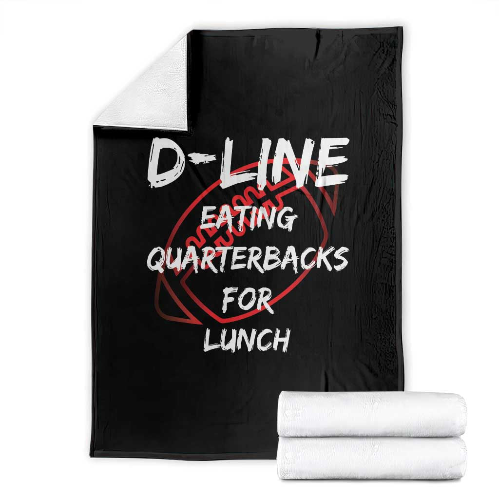 Football Linemen Throw Blanket D Line Eating Quarterbacks Defensive TS10 Black Print Your Wear