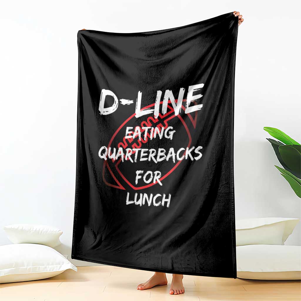 Football Linemen Throw Blanket D Line Eating Quarterbacks Defensive TS10 Print Your Wear