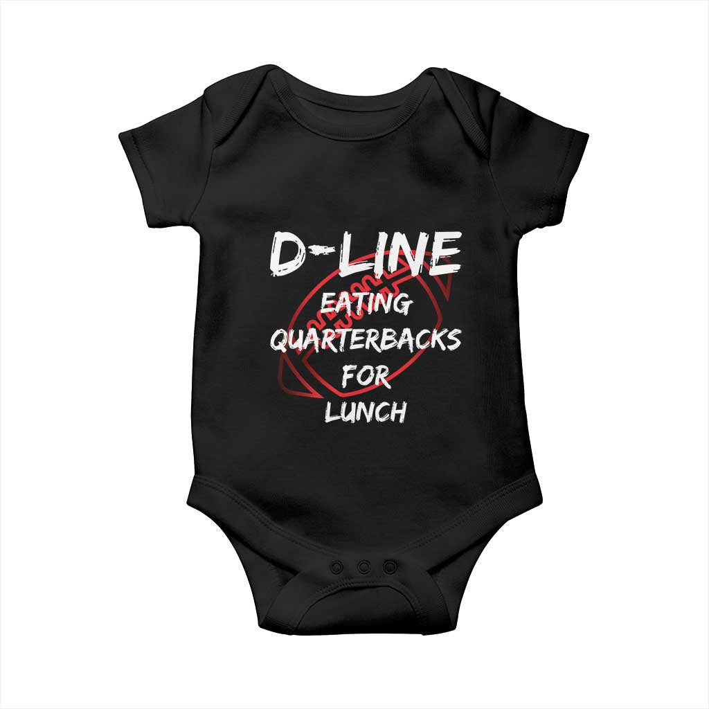 Football Linemen Baby Onesie D Line Eating Quarterbacks Defensive TS10 Black Print Your Wear