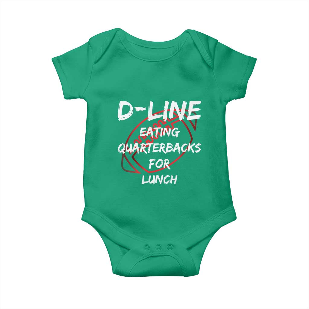 Football Linemen Baby Onesie D Line Eating Quarterbacks Defensive TS10 Irish Green Print Your Wear