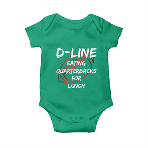 Football Linemen Baby Onesie D Line Eating Quarterbacks Defensive TS10 Irish Green Print Your Wear