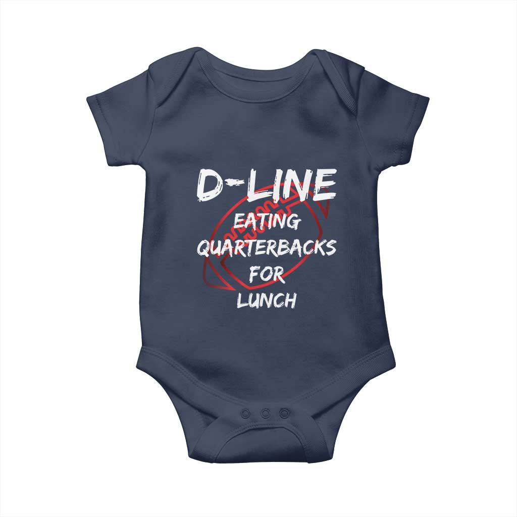 Football Linemen Baby Onesie D Line Eating Quarterbacks Defensive TS10 Navy Print Your Wear