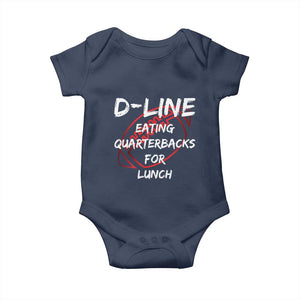 Football Linemen Baby Onesie D Line Eating Quarterbacks Defensive TS10 Navy Print Your Wear