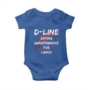 Football Linemen Baby Onesie D Line Eating Quarterbacks Defensive TS10 Royal Blue Print Your Wear