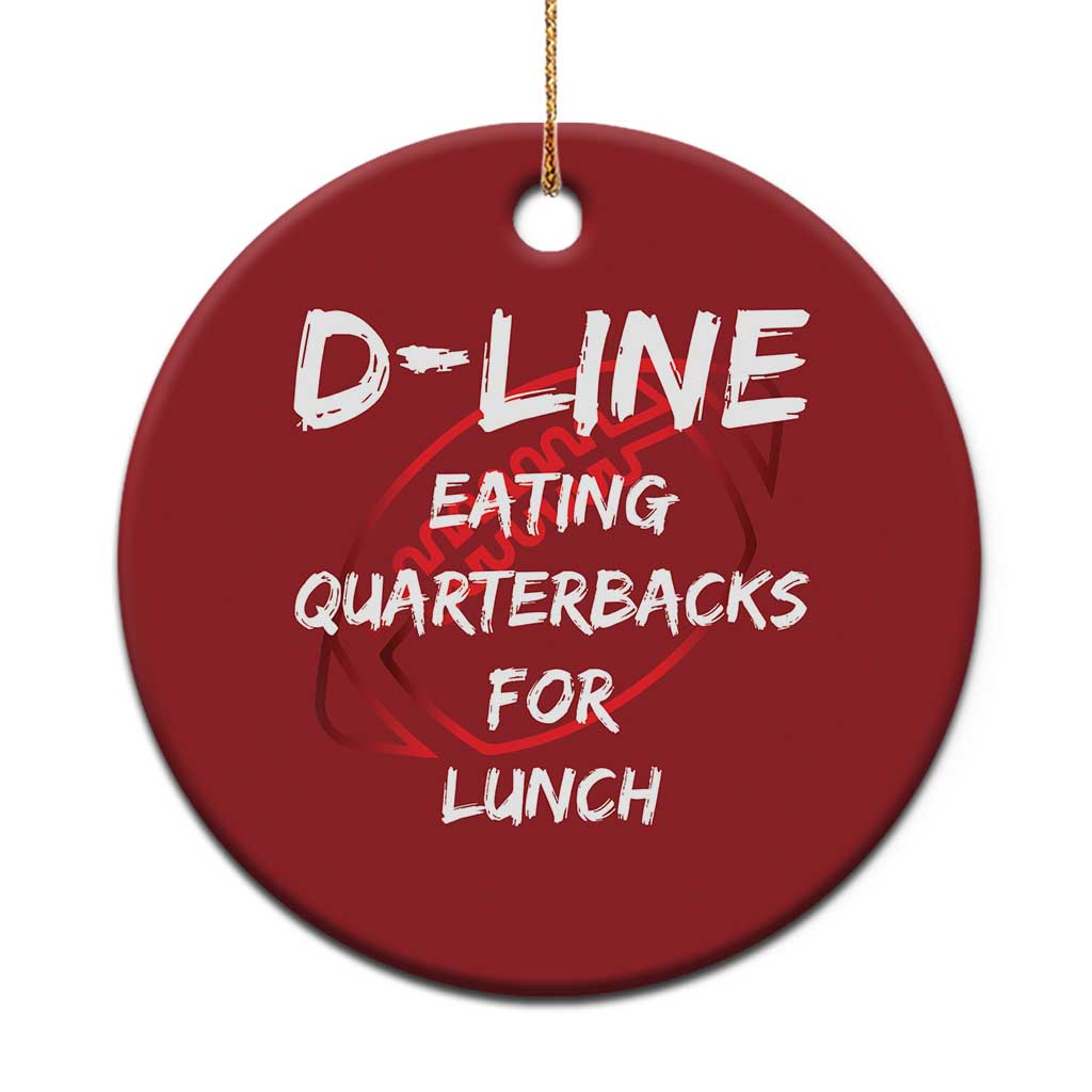 Football Linemen Christmas Ornament D Line Eating Quarterbacks Defensive TS10 Print Your Wear
