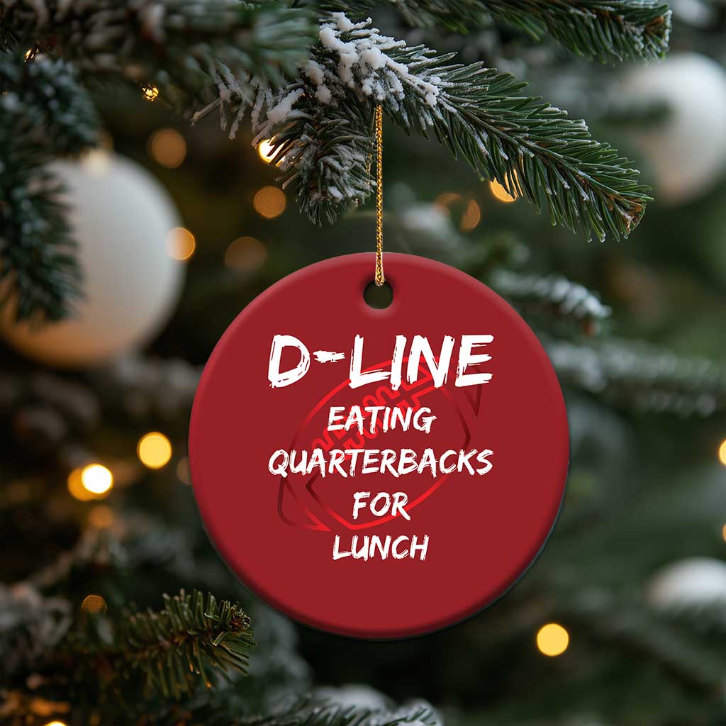 Football Linemen Christmas Ornament D Line Eating Quarterbacks Defensive TS10 Print Your Wear