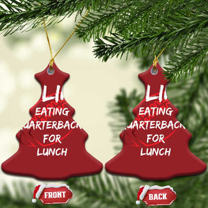 Football Linemen Christmas Ornament D Line Eating Quarterbacks Defensive TS10 Christmas Tree Red Print Your Wear