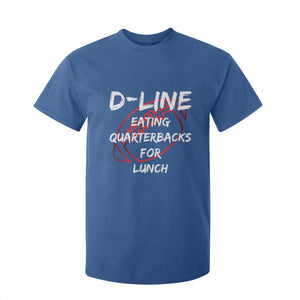 Football Linemen T Shirt For Kid D Line Eating Quarterbacks Defensive TS10 Royal Blue Print Your Wear