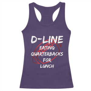 Football Linemen Racerback Tank Top D Line Eating Quarterbacks Defensive TS10 Purple Print Your Wear