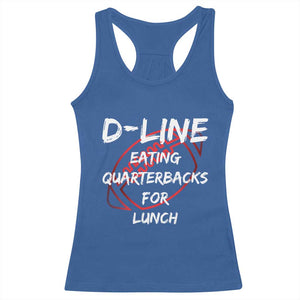Football Linemen Racerback Tank Top D Line Eating Quarterbacks Defensive TS10 Royal Blue Print Your Wear
