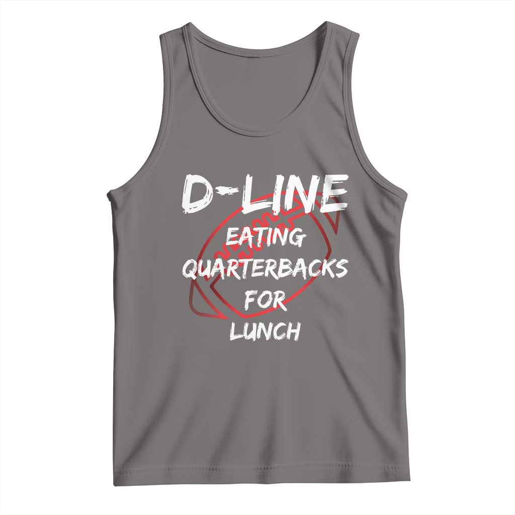 Football Linemen Tank Top D Line Eating Quarterbacks Defensive TS10 Deep Heather Print Your Wear